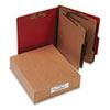 Pressboard 20 Pt Classification Folders Letter 8 Section Earth Red 10 Box