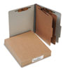 Pressboard 25 Pt Classification Folders Letter 6 Section Mist Gray 10 Box