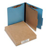 ColorLife PRESSTEX Classification Folders Letter 4 Section Light Blue 10 Box