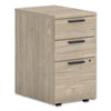 10500 Series Mobile Pedestal File, Left/Right, 3-Drawers: Box/Box/File, Legal/Letter, Kingswood Walnut, 15.75" x 22.75" x 28"