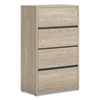 10500 Series Lateral File, 4 Legal/Letter-Size File Drawers, Kingswood Walnut, 36" x 20" x 59.13"