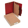 Pressboard 25 Pt Classification Folders Legal 4 Section Earth Red 10 Box