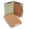 Pressboard 25 Pt Classification Folders Legal 4 Section Leaf Green 10 Box