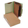 Pressboard 25 Pt Classification Folders Legal 8 Section Leaf Green 10 Box