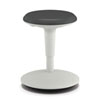 Revel Adjustable Height Fidget Stool, Backless, Supports Up to 250 lb, 13.75" to 18.5" Seat Height, Charcoal Seat, White Base