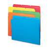 File Folders, 1/3 Cut Top Tab, Letter, Bright Assorted Colors, 100/Box
