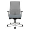 Ignition 2.0 4-Way Stretch Mid-Back Mesh Task Chair, 17" to 21" Seat Height, Basalt Seat, Fog Back, Designer White Base