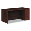 10500 Series Single Pedestal Desk, Right Pedestal: Box/Box/File, 66" x 30" x 29.5", Mahogany