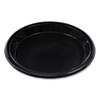Hi-Impact Plastic Dinnerware, Plate, 10" dia, Black, 125/Sleeve, 4 Sleeves/Carton