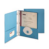 SMD88052 - Paper Two-Pocket Portfolio, Tang Clip, Letter, 1/2" Capacity, Blue, 25/Box