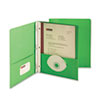 SMD88055 - Two-Pocket Portfolio, Tang Clip, Letter, 1/2" Capacity, Green, 25/Box