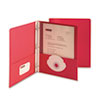 SMD88059 - Paper Two-Pocket Portfolio, Tang Clip, Letter, 1/2" Capacity, Red, 25/Box