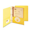 SMD88062 - Paper Two-Pocket Portfolio, Tang Clip, Letter, 1/2" Capacity, Yellow, 25/Box