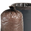 100% Recycled Plastic Garbage Bags, 7-10gal, 1mil, 24 x 24, Brow