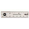 Stainless Steel Office Ruler With Non Slip Cork Base 6 quot;