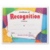 Certificate of Recognition Awards 8 1 2 x 11 30 Pack