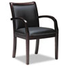 Mayline&reg; Mercado Series Leather Seating Ladder-Back Guest Chair