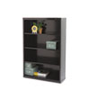 Metal Bookcase Four Shelf 34 1 2w x 13 1 2d x 52 1 2h Black