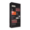 Metal Bookcase, Six-Shelf, 34.5w x 13.5d x 78h, Black