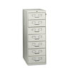 Seven Drawer Multimedia Cabinet For 5 x 8 Cards 19 1 8w x 52h Light Gray