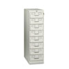 Eight Drawer File Cabinet For 3 x 5 amp; 4 x 6 Card 15w x 52h Light Gray