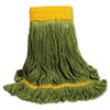 EcoMop Looped End Mop Head Recycled Fibers Extra Large Size Green 12 CT