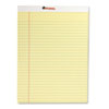 Perforated Edge Writing Pad, Legal/Margin Rule, Letter, Canary, 50-Sheet, Dozen