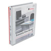Economy D-Ring Vinyl View Binder, 1" Capacity, White