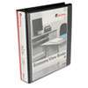 Round Ring Economy Vinyl View Binder, 1-1/2" Capacity, Black