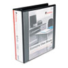 Round Ring Economy Vinyl View Binder, 2" Capacity, Black