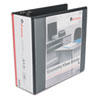 Economy D-Ring Vinyl View Binder, 4" Capacity, Black