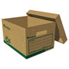 Record storage box with 100% post-consumer recycled content.