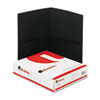 UNV56616 - Two-Pocket Portfolio, Embossed Leather Grain Paper, Black, 25/Box