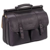 Leather laptop portfolio designed to hold a 16" laptop.