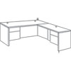 HON&reg; 10500 Series "L" Workstation Single Pedestal Desk with 3/4 Height Pedestal