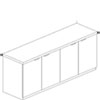 Mayline&reg; Mira Series 72" Hinged Door Credenza
