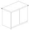 Mayline&reg; Mira Series 36" Hinged Door Credenza