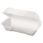 Foam Hoagie Container, 8 7/16 X 4 3/16 X 3 1/16, White, 125/bag, 4 Bags/carton
