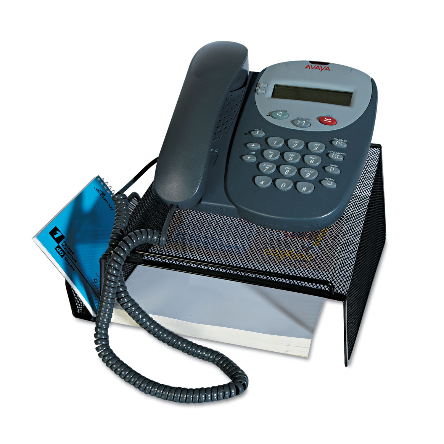 Mesh Desktop Telephone Stand Black Universal Office Products