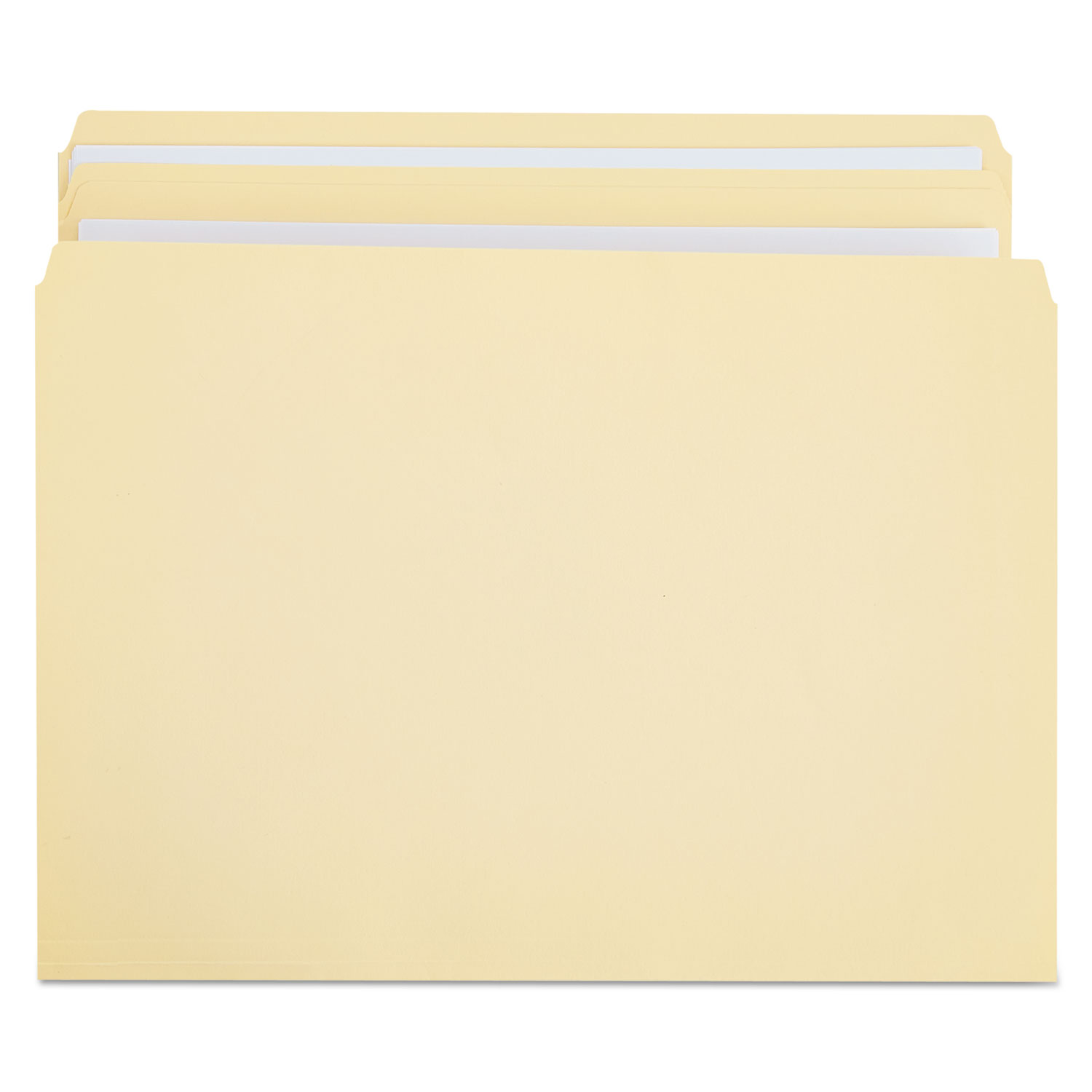 DoublePly Top Tab Manila File Folders, Straight Tab, Letter Size, 100