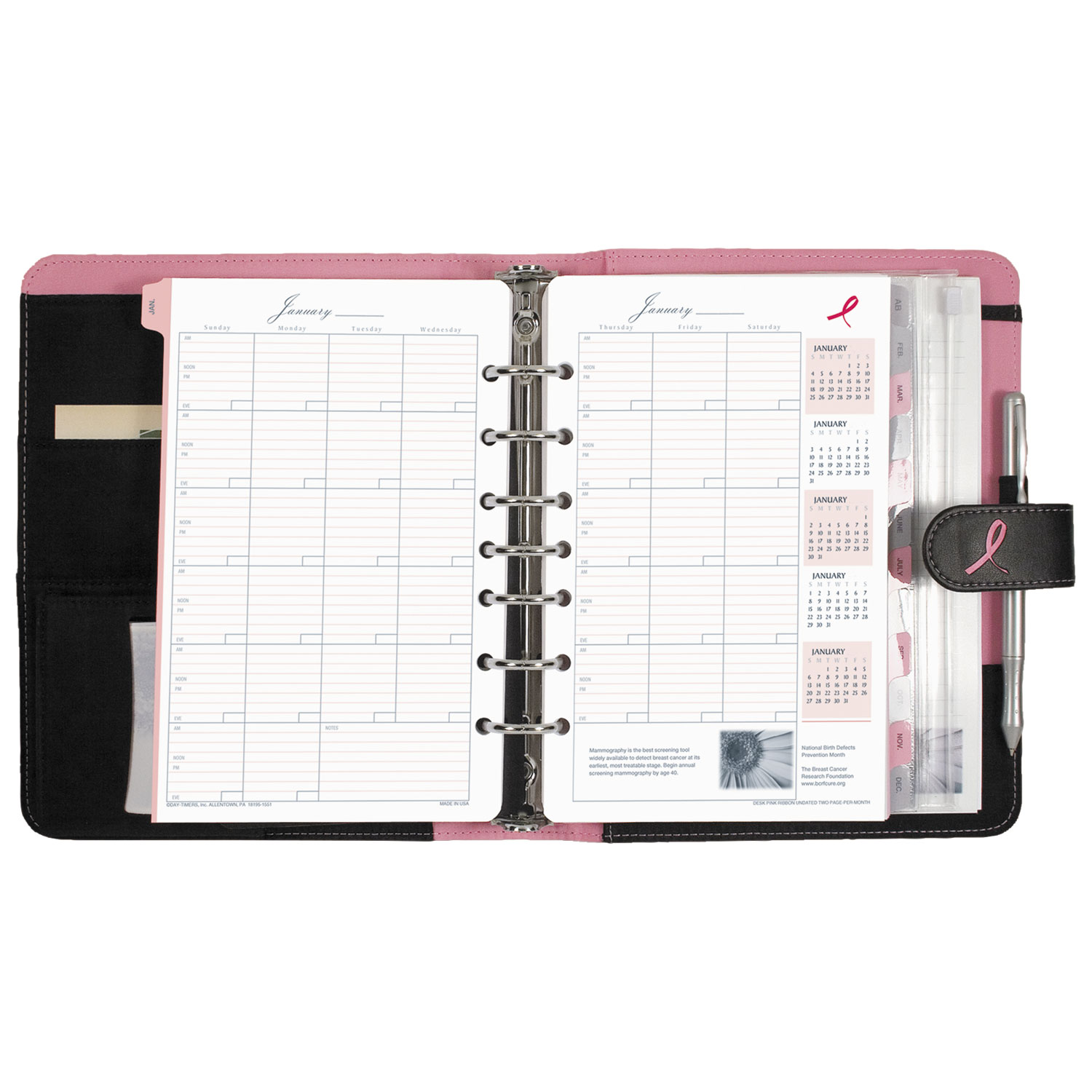 pink-ribbon-loose-leaf-organizer-set-by-day-timer-dtm48391