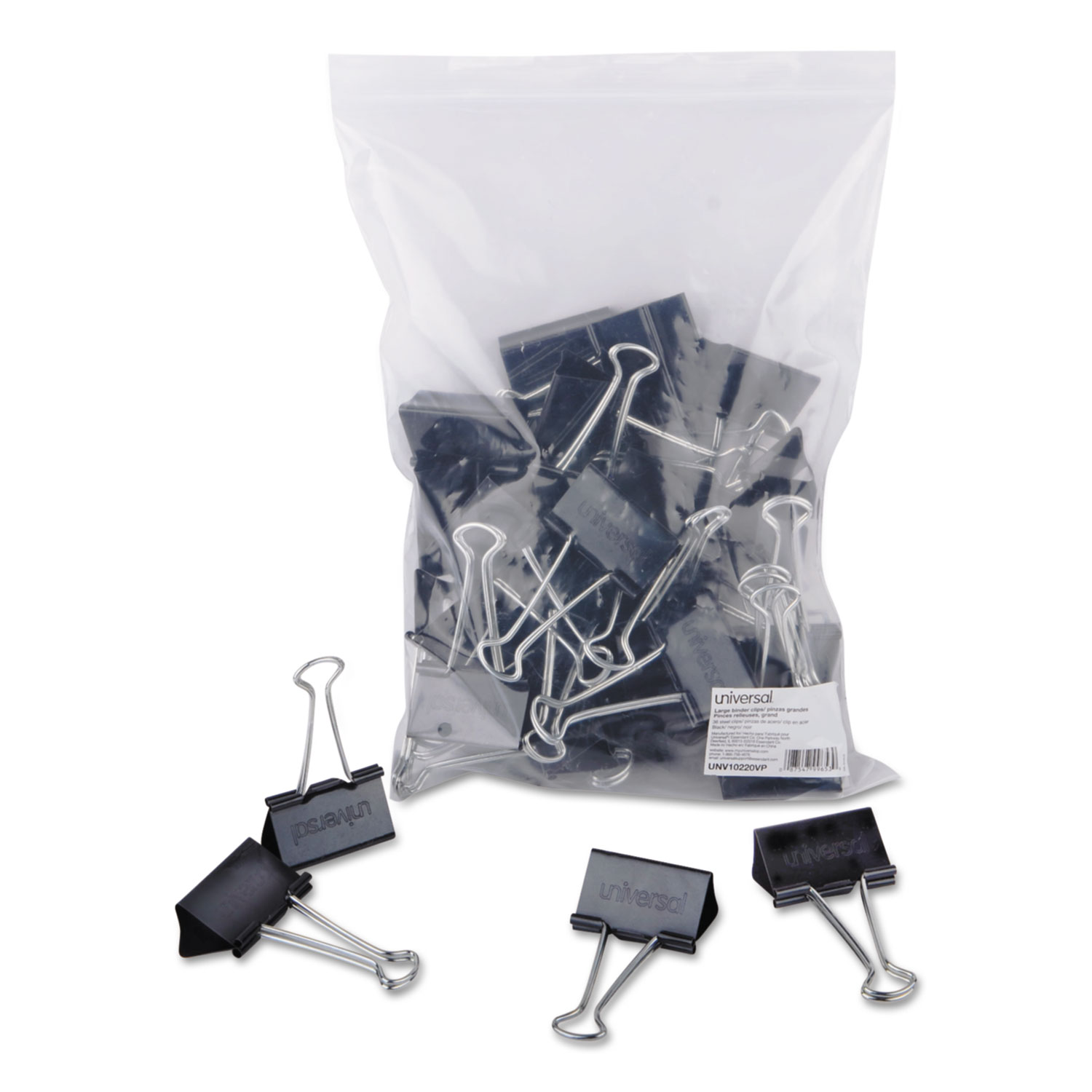 large silver binder clips