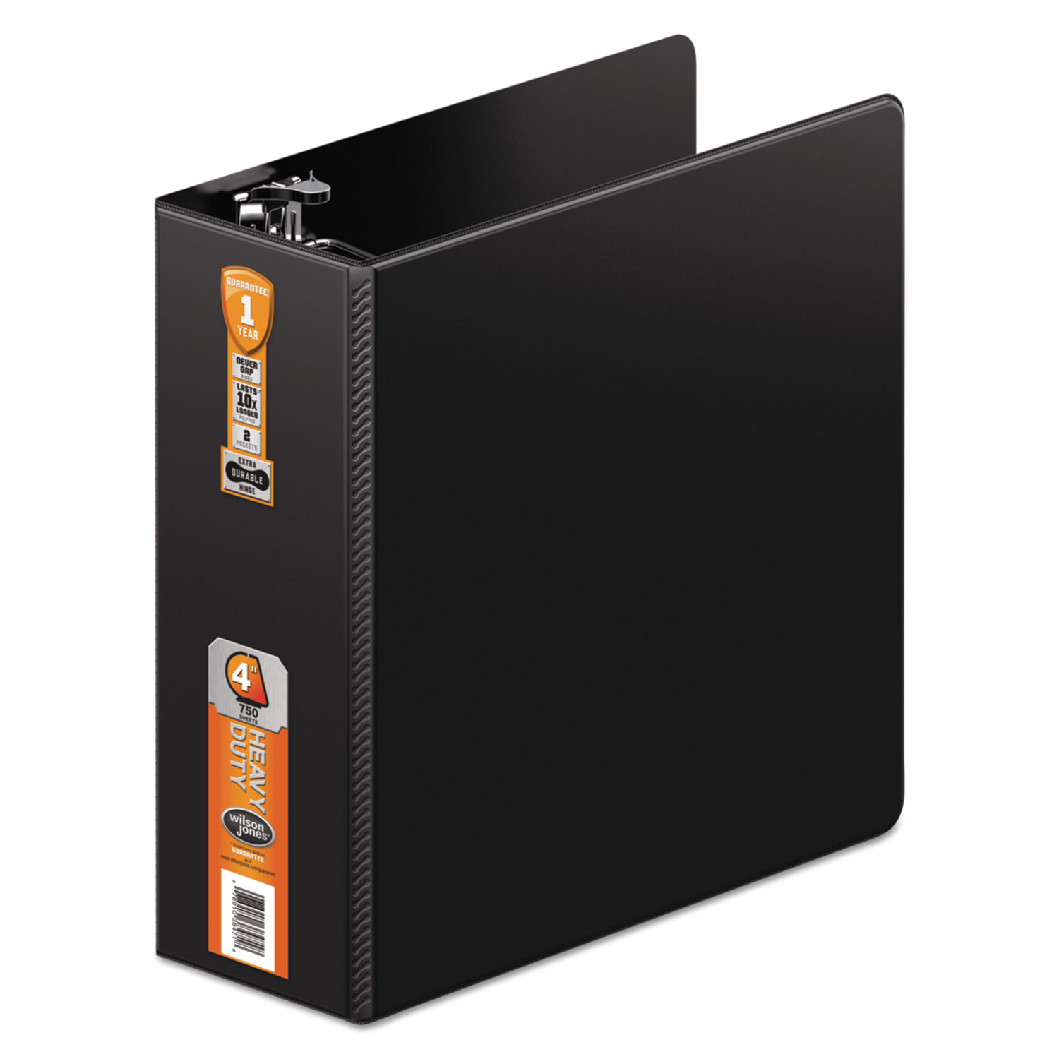 Heavy-Duty D-Ring Binder with Extra-Durable Hinge, 3 Rings, 4