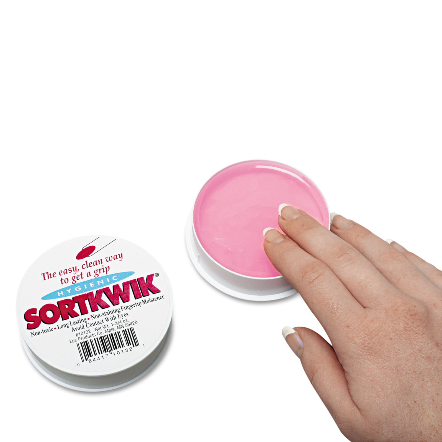 Sortkwik Fingertip Moisteners, 1 3/4 oz, Pink Reparto