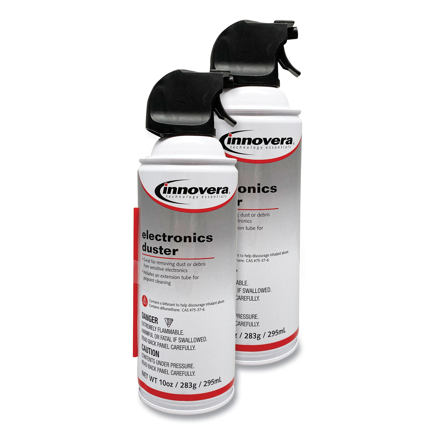 Compressed Air Duster Cleaner, 10 oz Can, 2/Pack Technology