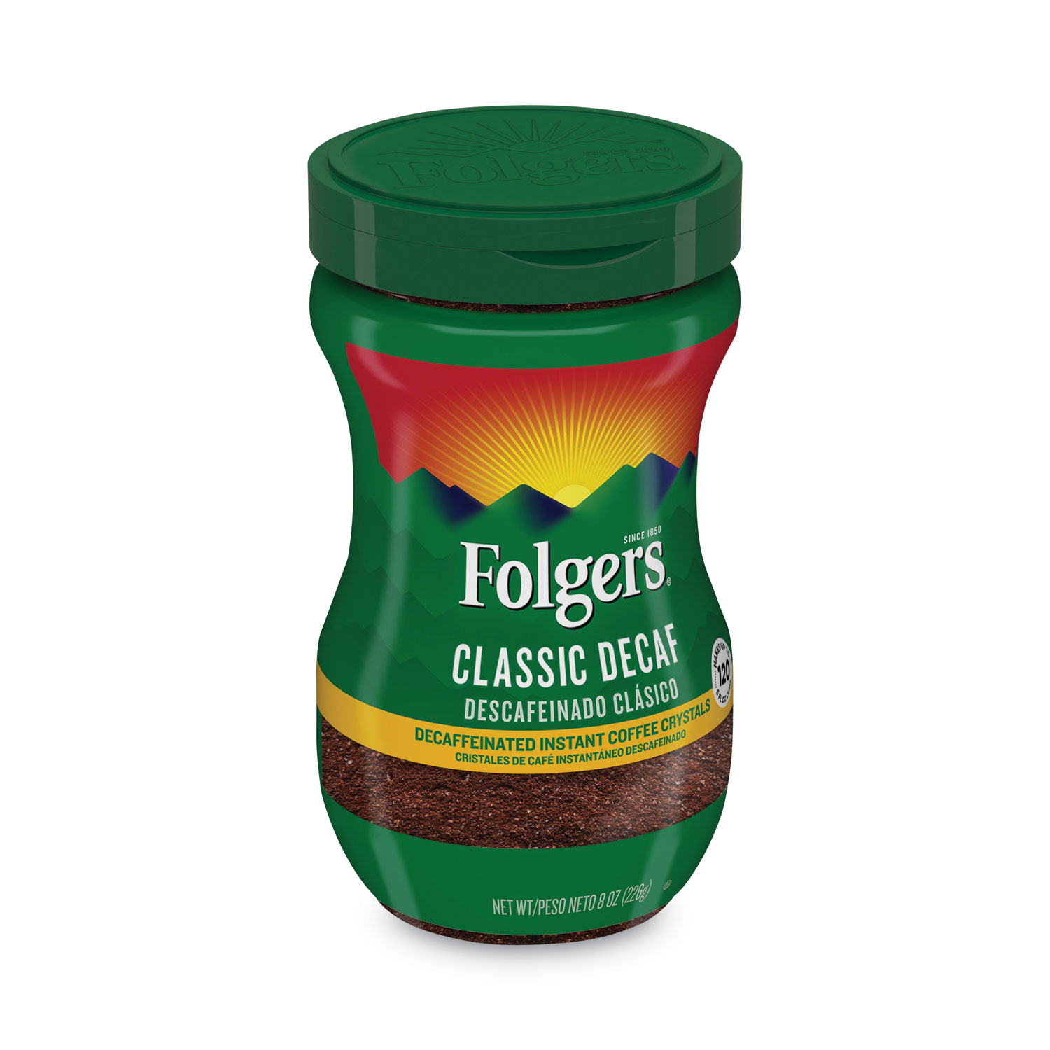 Folgers Instant Coffee Crystals Classic Decaf 8 Oz Massey