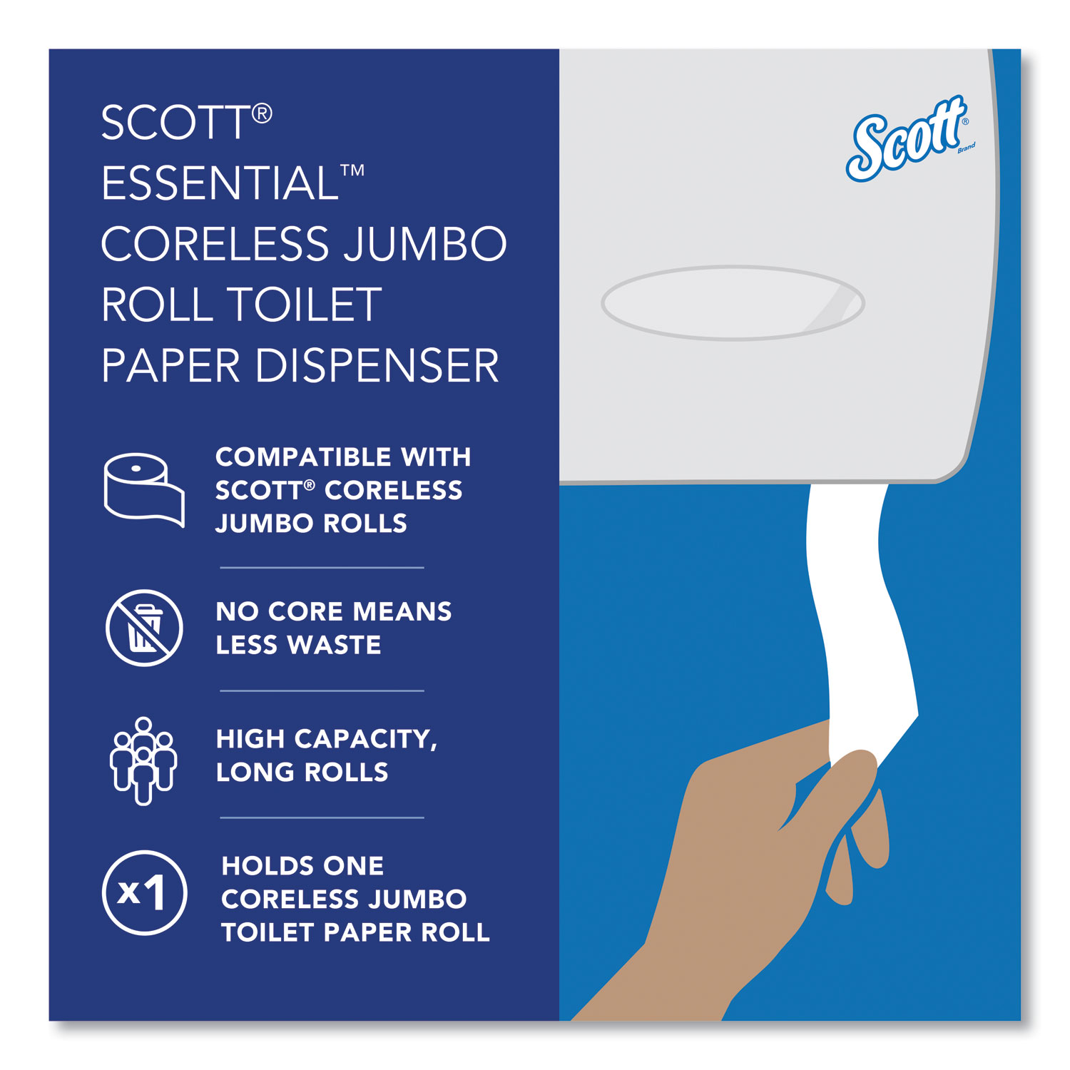 KCC09603 Kimberly Clark Coreless JRT Tissue Dispenser Zuma