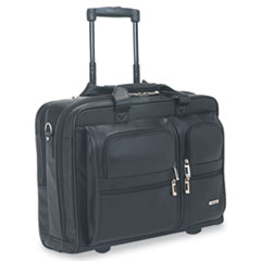 USLD9574 - Rolling Leather Laptop Case For Up To 15.6" Laptop