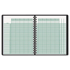 Undated Class Record Book, Nine to 10 Week Term: Two-Page Spread (35 Students), 10.88 x 8.25, Black Cover