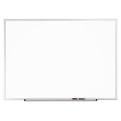 Standard Dry-Erase Board, Melamine, 96 x 48, White, Aluminum Frame